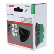 Brosse boisseau en acier inoxydable X-LOCK 75 fils torsadés 75 mm, 0,5 mm, X-LOCK-4