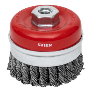 Brosse à cuvette STIER, M14, nouée, en acier