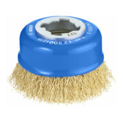 Brosse boisseau X-LOCK à 70 fils ondulés et laitonnés 70 mm, 0,3 mm, X-LOCK