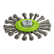 Brosse circulaire 115 mm à fils d'inox torsadés 115 mm, 0,5 mm, M14