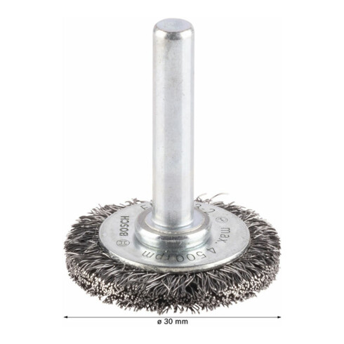 Brosse à disque en acier Bosch avec fil ondulé