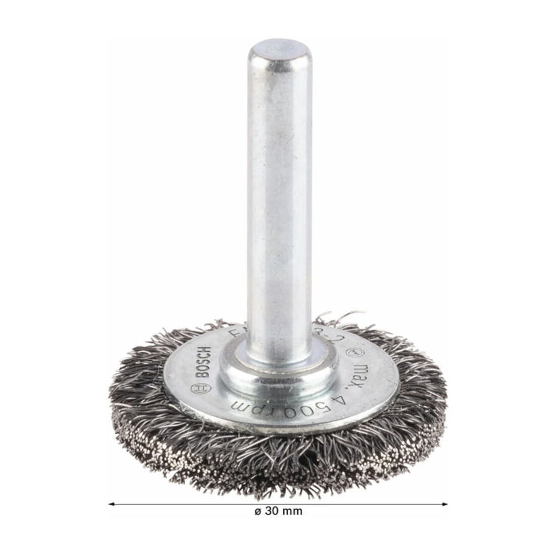 Brosse à disque en acier Bosch avec fil ondulé
