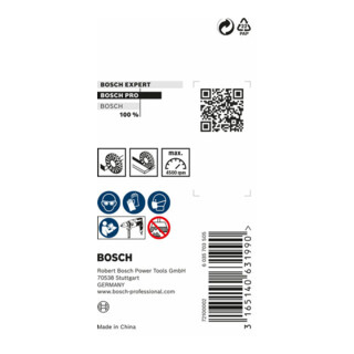 Brosse à disques Bosch en acier inoxydable avec fil serti