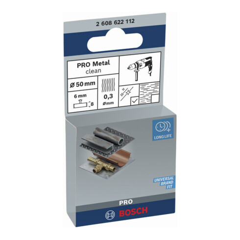 Brosse à disque en acier Bosch avec fil ondulé