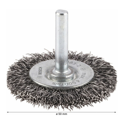Brosse à disque en acier Bosch avec fil ondulé