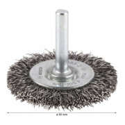 Brosse à disque en acier Bosch avec fil ondulé-4