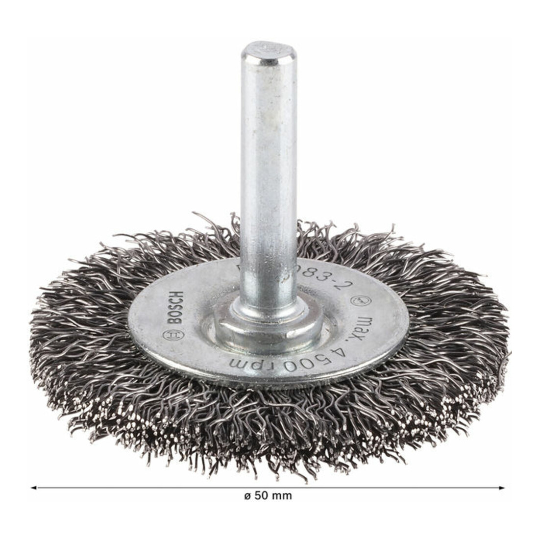 Brosse à disque en acier Bosch avec fil ondulé