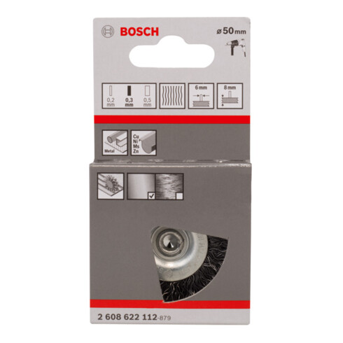 Brosse à disque en acier Bosch avec fil ondulé