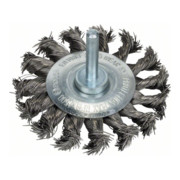 Brosse circulaire 70 mm à fils d'inox torsadés 0,35 mm 70 mm, 0,35 mm, 14 mm