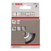 Brosse circulaire 75 mm à fils d'acier ondulés 0,3 mm 75 mm, 0,3 mm, 8 mm-4