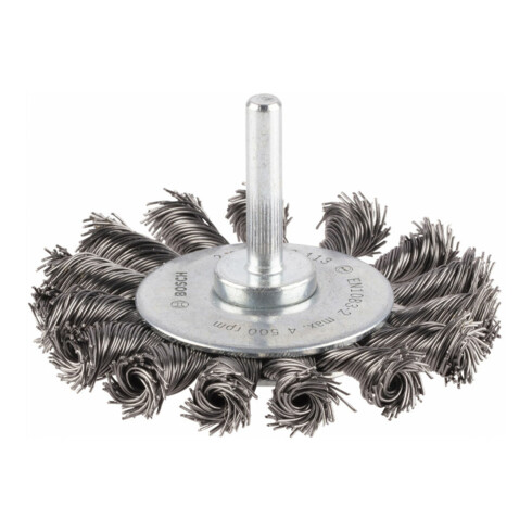 Brosse circulaire 75 mm à fils d'acier torsadés 0,5 mm 75 mm, 0,5 mm, 13 mm