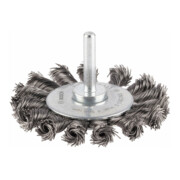 Brosse circulaire 75 mm à fils d'acier torsadés 0,5 mm 75 mm, 0,5 mm, 13 mm