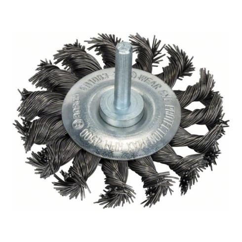 Brosse circulaire 75 mm à fils d'acier torsadés 0,5 mm 75 mm, 0,5 mm, 13 mm