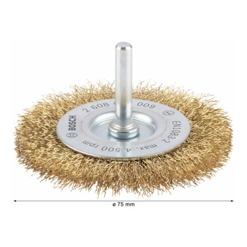 Brosse à disque Bosch plaquée laiton ondulé