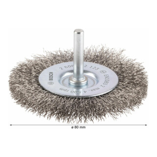 Brosse à disques Bosch en acier inoxydable avec fil serti