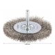 Brosse circulaire 80 mm à fils d'inox ondulés 0,2 mm 80 mm, 0,2 mm, 4 mm-4