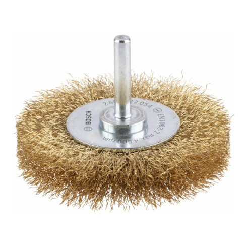 Brosse à disque Bosch plaquée laiton ondulé