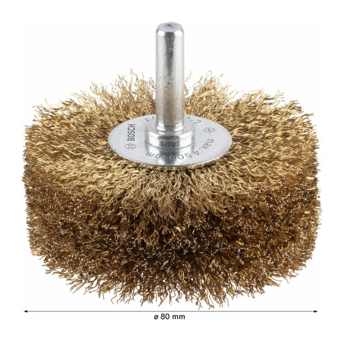 Brosse circulaire Bosch 80 mm à fils ondulés et laitonnés 0,2 mm 80 mm, 0,2 mm, 35 mm