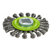 Brosse circulaire en acier inoxydable X-LOCK 115 fils torsadés 115 mm, 0,5 mm, X-LOCK