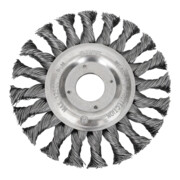 Brosse circulaire STIER Ø 125 mm, diamètre d'alésage 22,2 mm, 0,5 mm, torsadée, acier