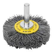 Brosse ronde STIER, tige Ø 6 mm, ondulée, carbure de silicium