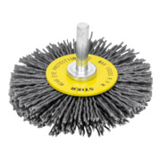 Brosse circulaire STIER Ø 70 mm, diamètre de queue 6 mm, 1,1 mm, ondulée, carbure de silicium