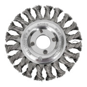 Brosse circulaire STIER Ø 115 mm, diamètre d'alésage 22,2 mm, 0,5 mm, ondulée, inox