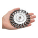 Brosse circulaire STIER Ø 115 mm, M14, 0,5 mm, torsadée, acier