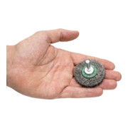 Brosse circulaire STIER, diamètre de queue 6 mm, 0,3 mm, ondulée, acier inoxydable-4