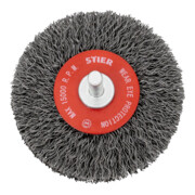 STIER Brosse de roue, tige Ø 6 mm, sertie, acier-5
