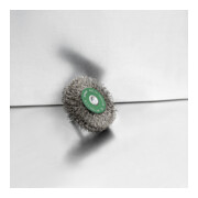 Brosse circulaire STIER, diamètre de queue 6 mm, 0,3 mm, ondulée, acier inoxydable-2