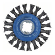 Brosse circulaire X-LOCK 115 mm à fils d'acier torsadés 115 mm, 0,5 mm, 12 mm, X-LOCK
