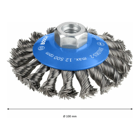 Brosse conique Bosch avec fil noué