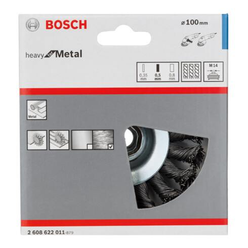 Brosse conique Bosch avec fil noué