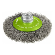 Brosse conique Bosch 100 mm à fils d'inox ondulés 100 mm, 0,35 mm, M14