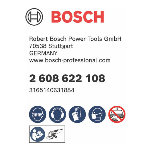 Brosse conique Bosch 100 mm à fils d'inox ondulés 100 mm, 0,35 mm, M14