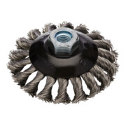 Brosse conique en acier Rhodius SKBZ, avec fil d'acier torsadé pour utilisation sur meuleuses d'angle, 100 x 13 x 22 x M14 mm-3