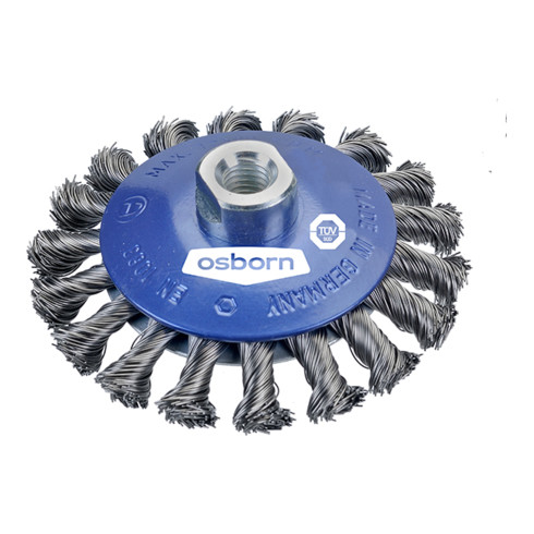 Brosse conique Osborn D115x15 mm, fil M14x2,0 fil d'acier noué 0,50 mm T20