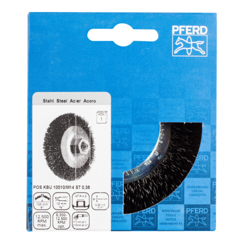 Brosse conique PFERD avec fil, non nouée POS