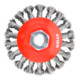 Brosse conique STIER, diamètre 100 mm, M14, 0,5 mm, torsadée, en acier-3
