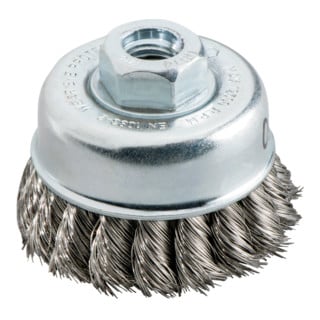 Brosse à tasse METABO 70 mm 5/8" fil d'acier noué épaisseur du fil