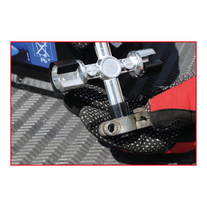 Brosse en croix pour cosses de batterie