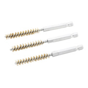 Brosse en laiton 8 mm 6,3 mm (1/4") 3 pièces Kraftmann-3
