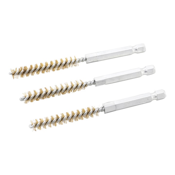 Brosse en laiton 8 mm 6,3 mm (1/4") 3 pièces Kraftmann