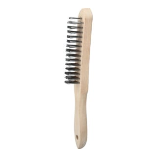 Brosse métallique, acier trempé à 4 rangées, 290mm