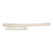 Brosse métallique KS Tools en acier trempé à 3 rangées, 290 mm
