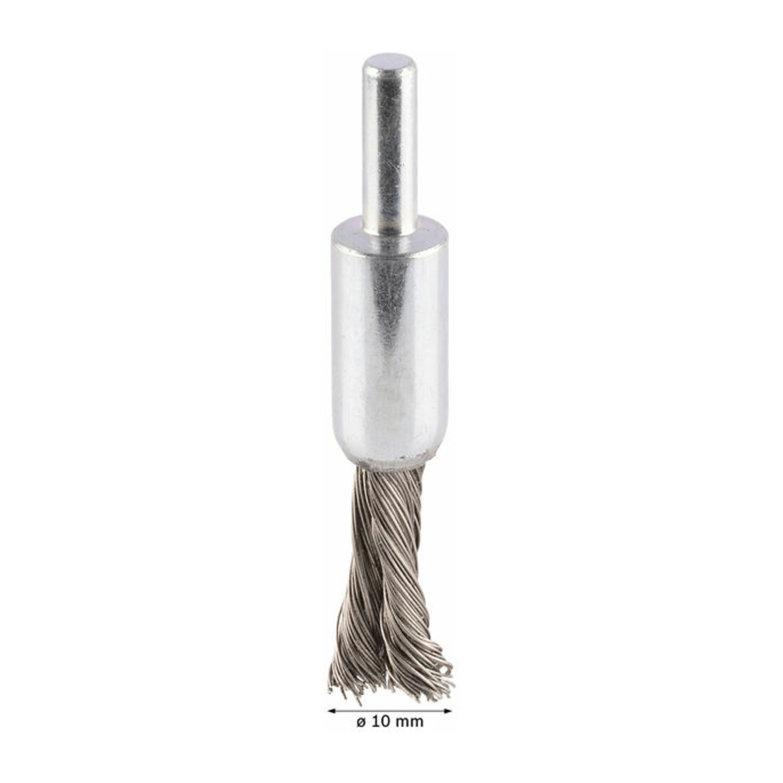 Brosse pinceau 10 mm à fils d'inox torsadés 0,35 mm 10 mm, 0,35 mm