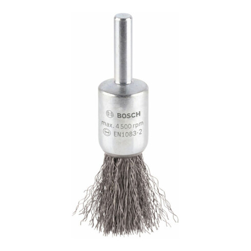 Brosse pinceau 15 mm à fils d'acier ondulés 0,2 mm 15 mm, 0,2 mm