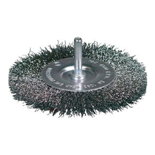 Brosse plate D. 75 mm 6 mm épaisseur du fil 0,3 mm câble en inox vitesse de rota