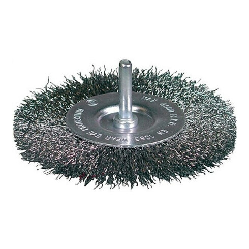 Brosse plate D. 75 mm 6 mm épaisseur du fil 0,3 mm câble en inox vitesse de rota